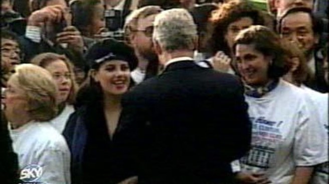 BILL CLINTON, HUGGING MONICA LEWINSKY, AMERICA - 1998